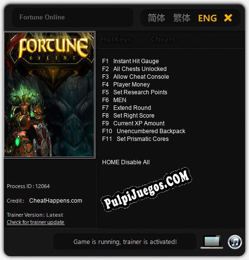 Fortune Online: Cheats, Trainer +11 [CheatHappens.com]