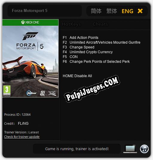 Entrenador liberado a Forza Motorsport 5 [v1.0.4]