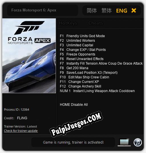 Forza Motorsport 6: Apex: Cheats, Trainer +13 [FLiNG]