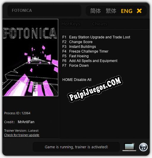 FOTONICA: Treinador (V1.0.7)