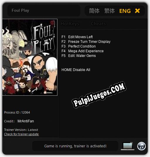 Foul Play: Cheats, Trainer +5 [MrAntiFan]