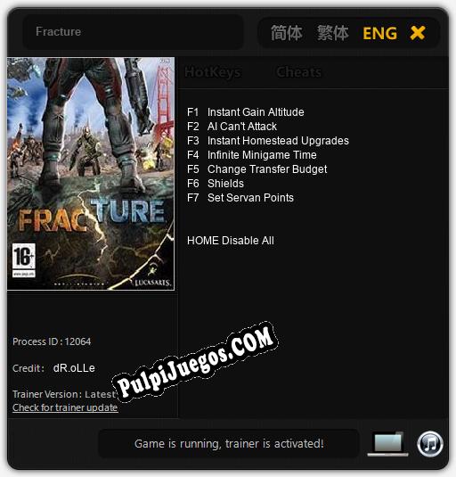 Fracture: Cheats, Trainer +7 [dR.oLLe]