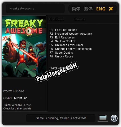 Freaky Awesome: Cheats, Trainer +8 [MrAntiFan]