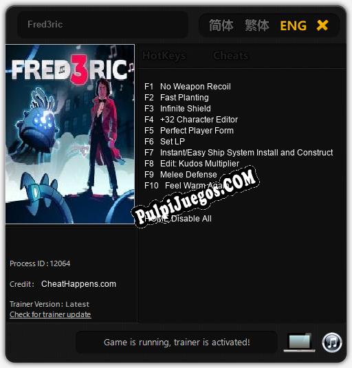 Fred3ric: Trainer +10 [v1.3]