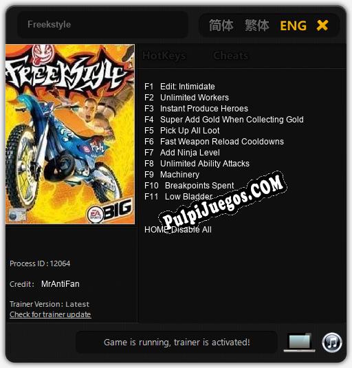 Freekstyle: Trainer +11 [v1.9]