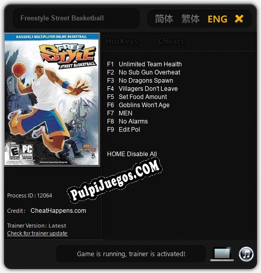 Freestyle Street Basketball: Cheats, Trainer +9 [CheatHappens.com]