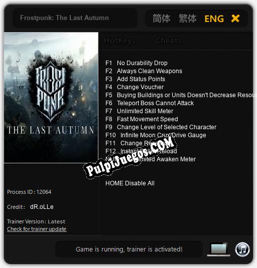 Frostpunk: The Last Autumn: Trainer +13 [v1.9]