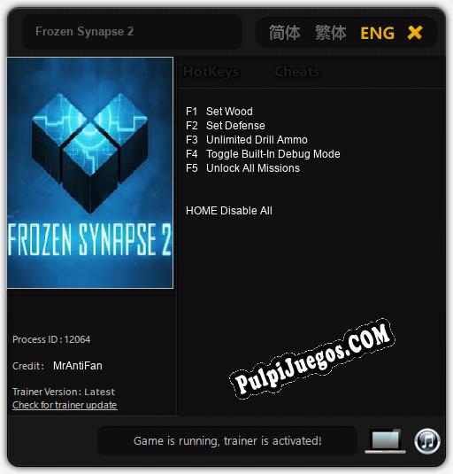 Frozen Synapse 2: Treinador (V1.0.93)