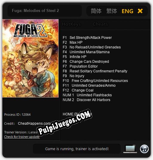 Fuga: Melodies of Steel 2: Cheats, Trainer +14 [CheatHappens.com]