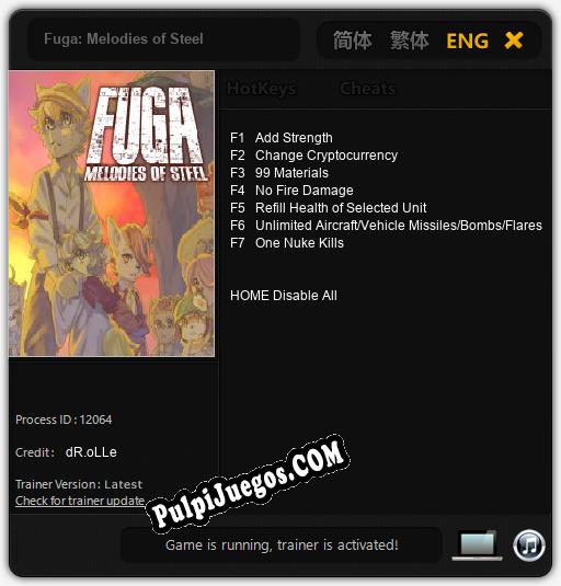 Fuga: Melodies of Steel: Treinador (V1.0.62)