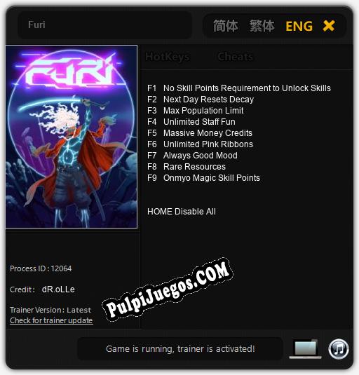 Entrenador liberado a Furi [v1.0.5]