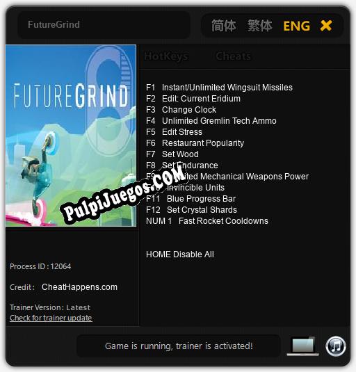 FutureGrind: Trainer +13 [v1.6]