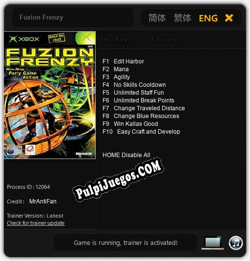 Fuzion Frenzy: Treinador (V1.0.94)