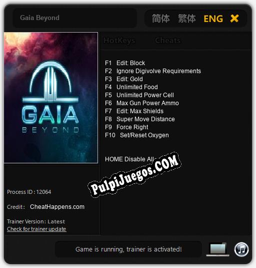 Gaia Beyond: Trainer +10 [v1.7]