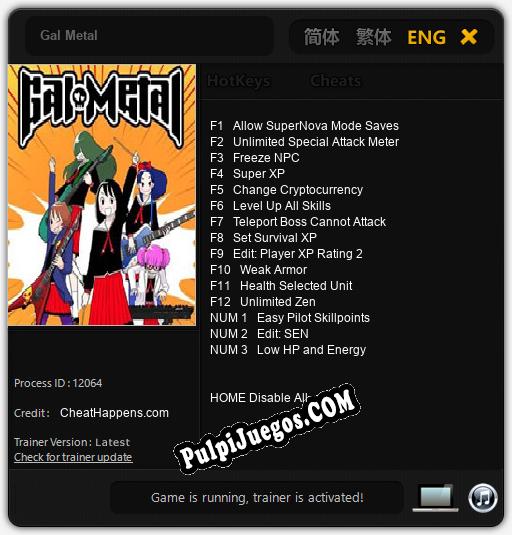 Entrenador liberado a Gal Metal [v1.0.8]