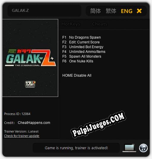 Entrenador liberado a GALAK-Z [v1.0.5]