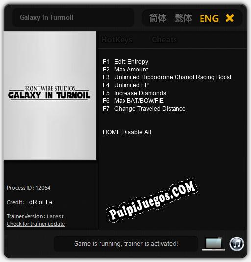 Entrenador liberado a Galaxy in Turmoil [v1.0.2]