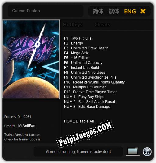 Galcon Fusion: Trainer +15 [v1.3]