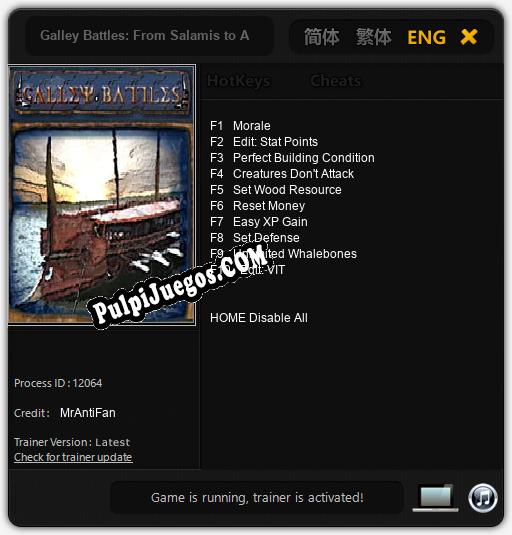 Galley Battles: From Salamis to Actium: Cheats, Trainer +10 [MrAntiFan]