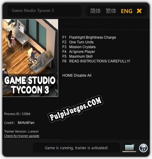 Game Studio Tycoon 3: Cheats, Trainer +6 [MrAntiFan]