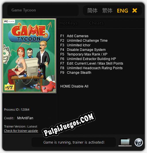 Entrenador liberado a Game Tycoon [v1.0.3]