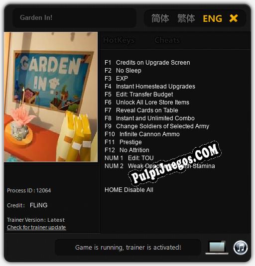 Entrenador liberado a Garden In! [v1.0.1]