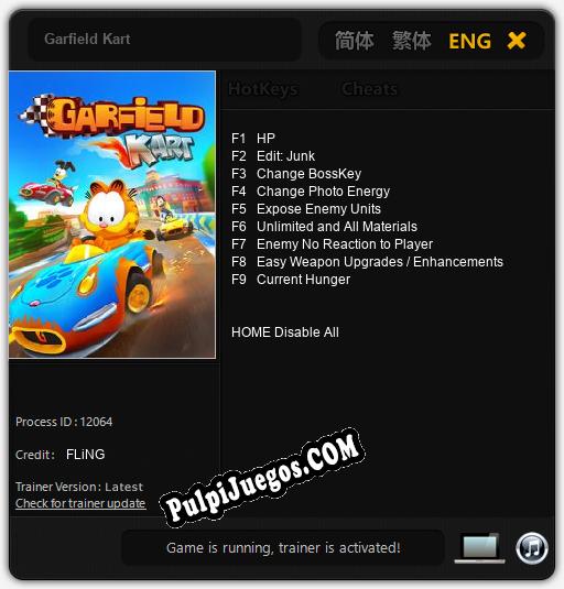 Entrenador liberado a Garfield Kart [v1.0.3]