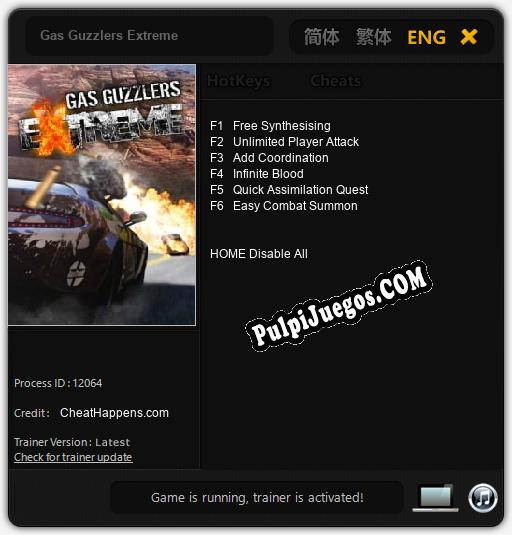 Gas Guzzlers Extreme: Treinador (V1.0.13)