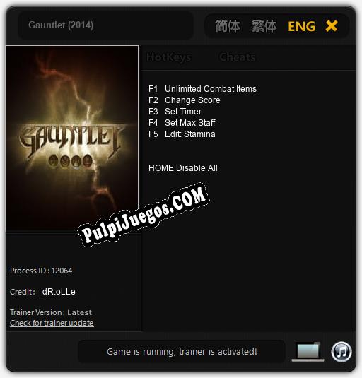 Gauntlet (2014): Trainer +5 [v1.6]