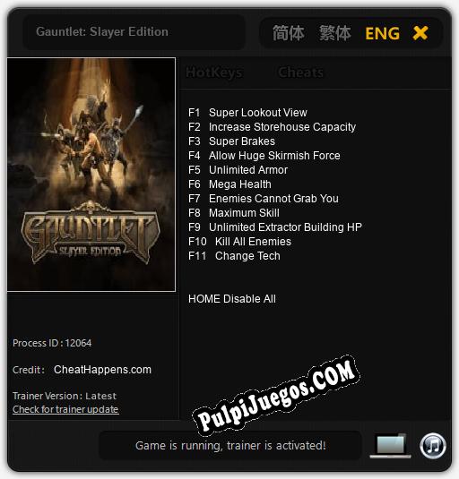 Gauntlet: Slayer Edition: Treinador (V1.0.96)