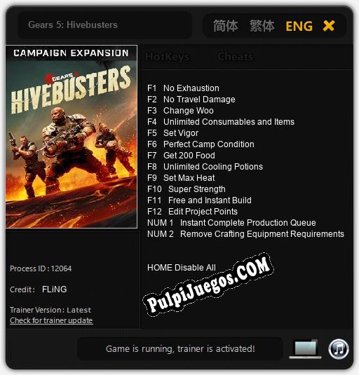 Entrenador liberado a Gears 5: Hivebusters [v1.0.5]