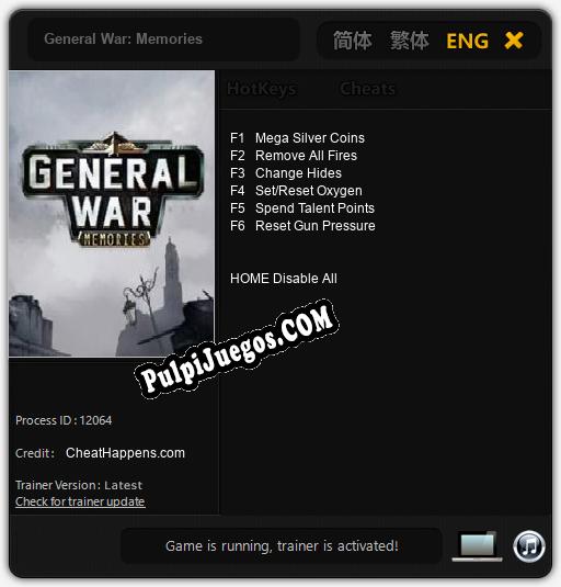 General War: Memories: Cheats, Trainer +6 [CheatHappens.com]