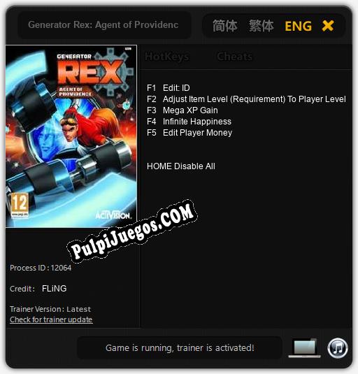 Generator Rex: Agent of Providence: Cheats, Trainer +5 [FLiNG]