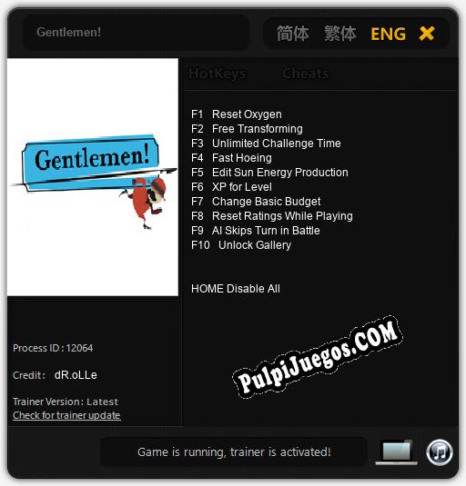 Entrenador liberado a Gentlemen! [v1.0.4]