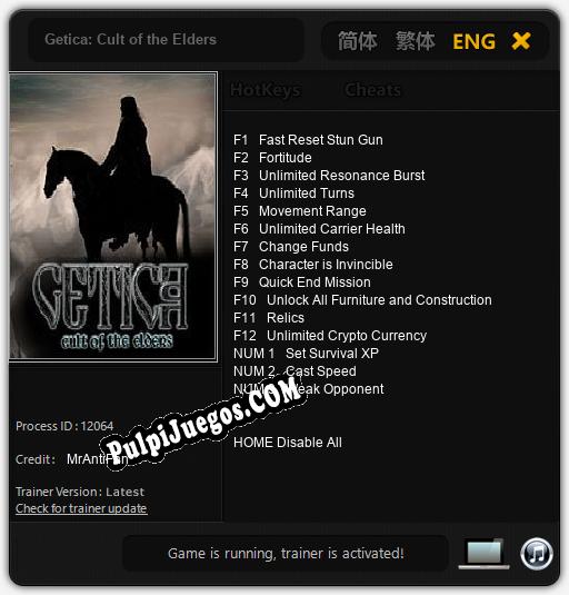 Getica: Cult of the Elders: Trainer +15 [v1.4]