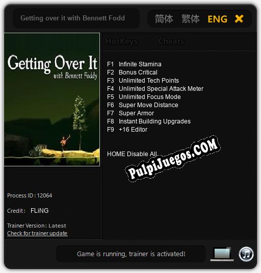 Entrenador liberado a Getting over it with Bennett Foddy [v1.0.4]