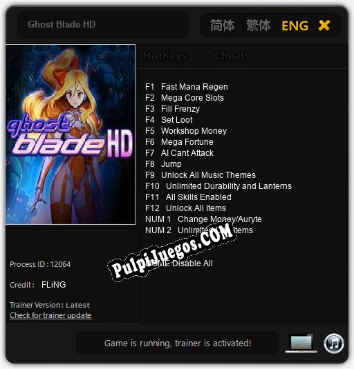 Entrenador liberado a Ghost Blade HD [v1.0.3]