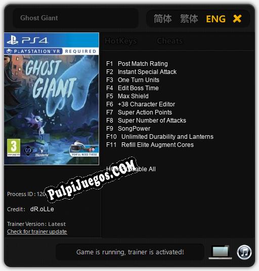 Ghost Giant: Cheats, Trainer +11 [dR.oLLe]