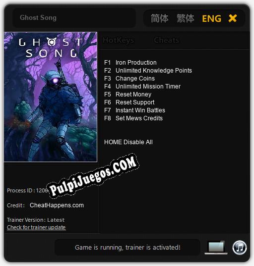 Ghost Song: Trainer +8 [v1.1]