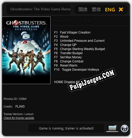 Ghostbusters: The Video Game Remastered: Cheats, Trainer +10 [FLiNG]