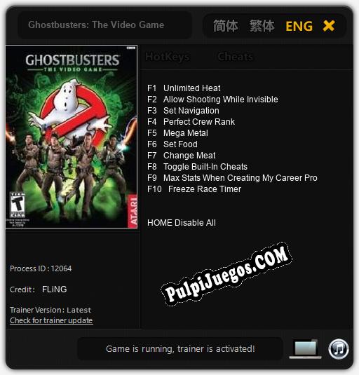 Ghostbusters: The Video Game: Cheats, Trainer +10 [FLiNG]