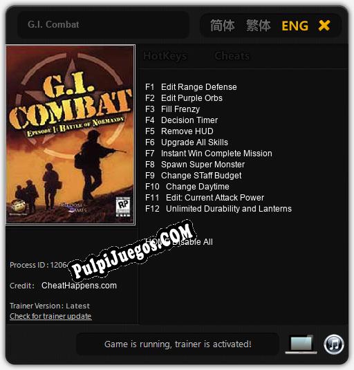 Entrenador liberado a G.I. Combat [v1.0.5]