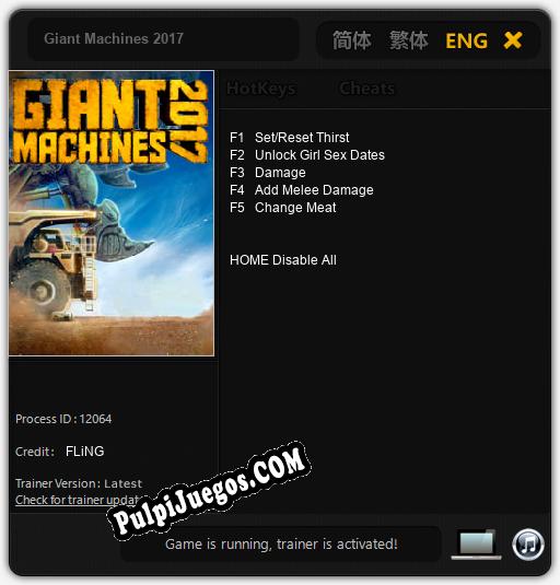 Giant Machines 2017: Cheats, Trainer +5 [FLiNG]