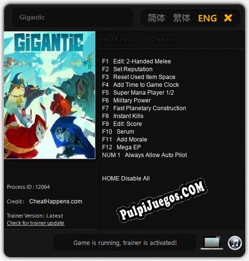 Gigantic: Trainer +13 [v1.3]