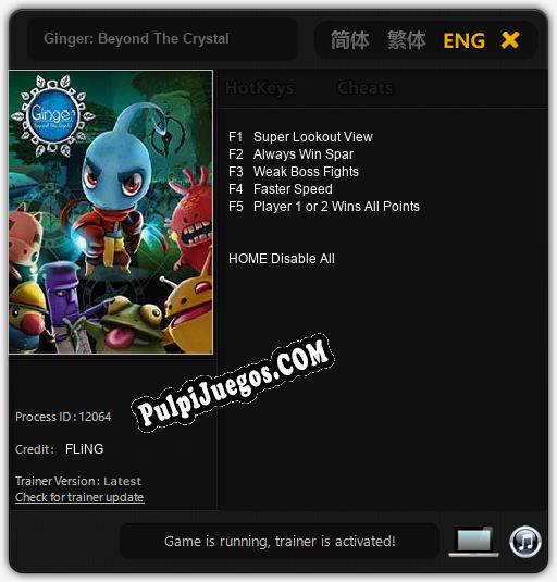 Ginger: Beyond The Crystal: Trainer +5 [v1.4]