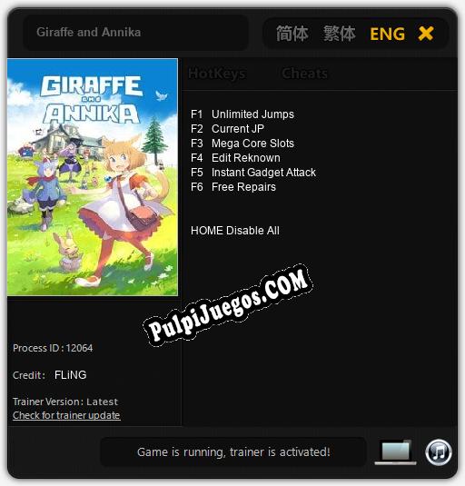 Giraffe and Annika: Cheats, Trainer +6 [FLiNG]