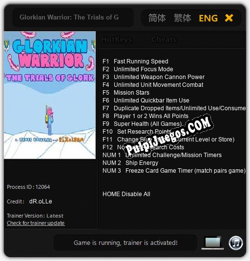 Glorkian Warrior: The Trials of Glork: Trainer +15 [v1.2]