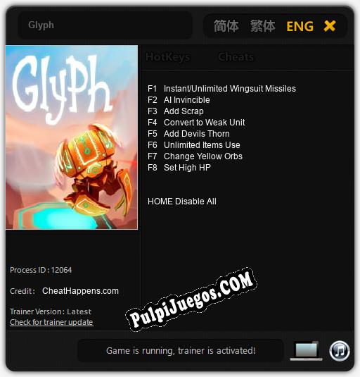 Entrenador liberado a Glyph [v1.0.4]