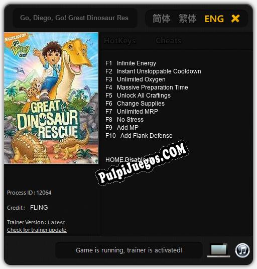 Go, Diego, Go! Great Dinosaur Rescue: Cheats, Trainer +10 [FLiNG]