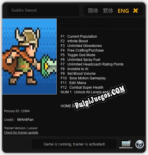 Entrenador liberado a Goblin Sword [v1.0.4]